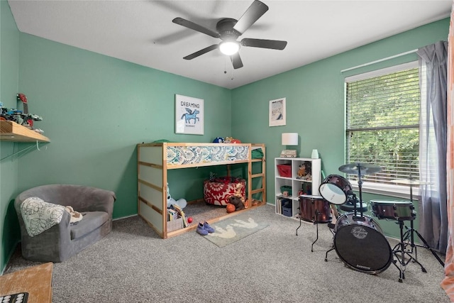 5228 Bantom Woods Bnd, Austin, TX 78724 - bedroom featuring carpet flooring and a ceiling fan