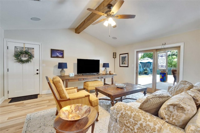 240 2 Mile Ln, Smithville, TX 78957 - living area featuring light wood-style flooring and a ceiling fan