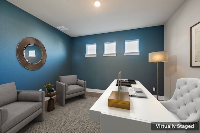 159 Nodena Dr, Dripping Springs, TX 78620 - carpeted office space featuring baseboards