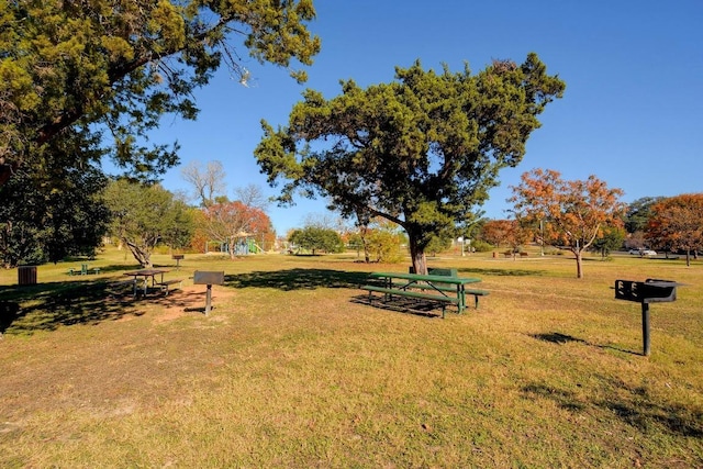 view of community featuring a yard