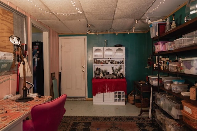 1305 Larkspur Rd, Austin, TX 78758 - below grade area with freestanding refrigerator