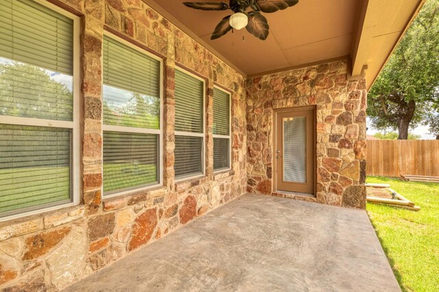 15105 General Williamson Dr, Austin, TX 78734 - view of patio / terrace featuring ceiling fan