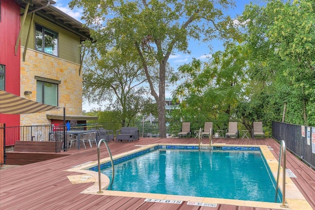 3200 Grandview St Unit 15, Austin, TX 78705 - community pool featuring a wooden deck