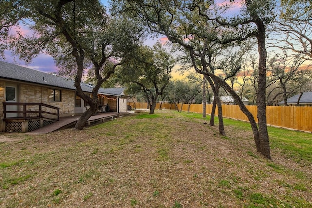 701 W Esparada Dr, Georgetown, TX 78628 - view of yard with a deck