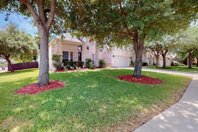 16525 Broadbay Dr, Austin, TX 78717 - view of property hidden behind natural elements featuring curved driveway and stone siding