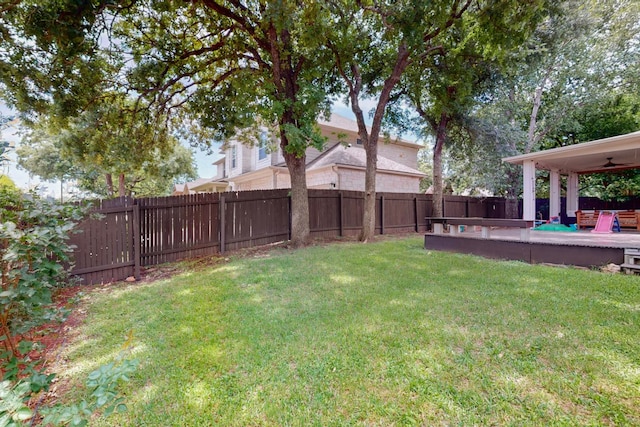 16525 Broadbay Dr, Austin, TX 78717 - view of yard featuring ceiling fan