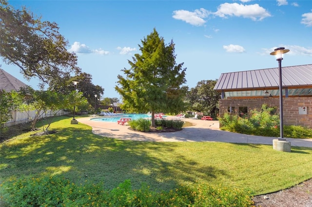 1812 Morts Pl, Manchaca, TX 78652 - view of yard with an outdoor pool