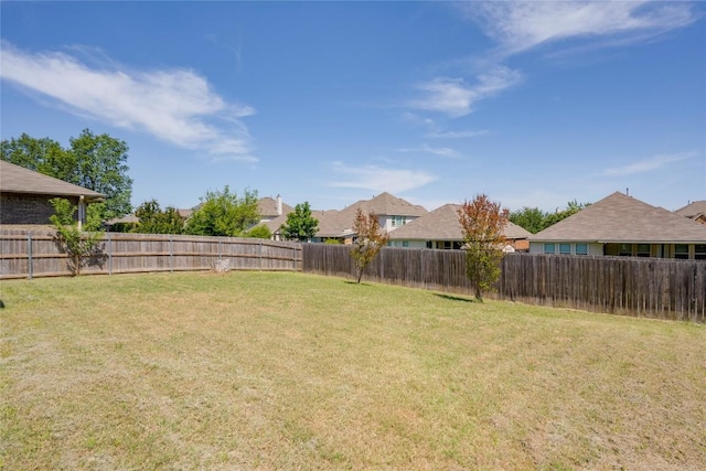 view of yard with a residential view