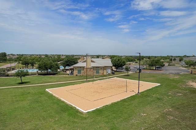 19817 Chayton Cir, Pflugerville, TX 78660 - surrounding community with volleyball court and a yard