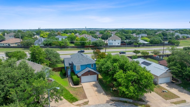 aerial view of residential area