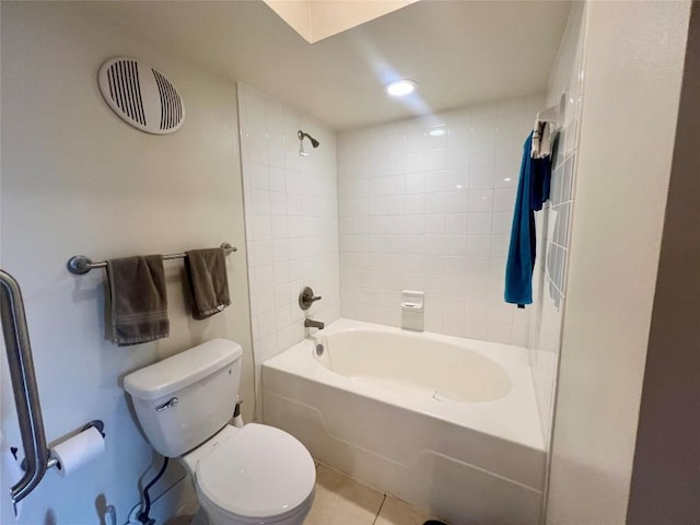 7701 Rialto Blvd Unit 1328, Austin, TX 78735 - bathroom with toilet, bathing tub / shower combination, and tile patterned flooring