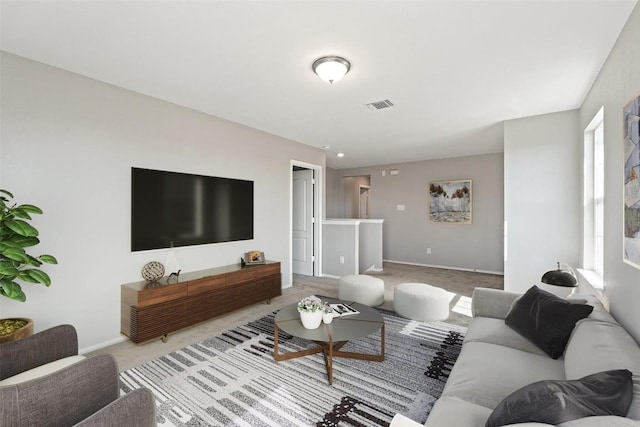 446 Thunder Valley Trl, Georgetown, TX 78626 - living room featuring carpet floors and baseboards
