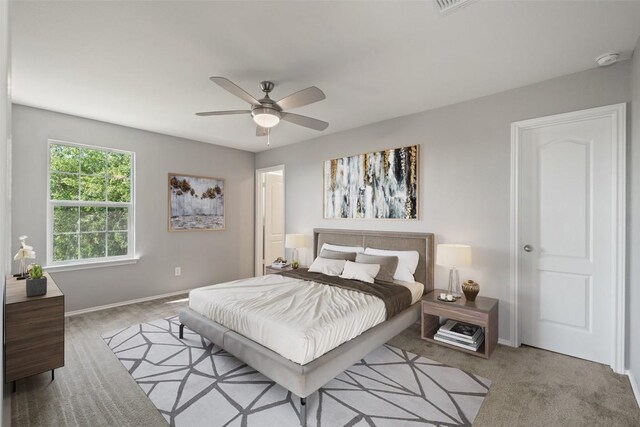 446 Thunder Valley Trl, Georgetown, TX 78626 - bedroom with carpet flooring and ceiling fan