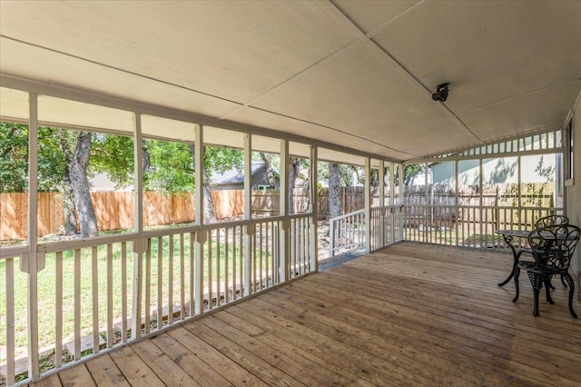 view of sunroom / solarium