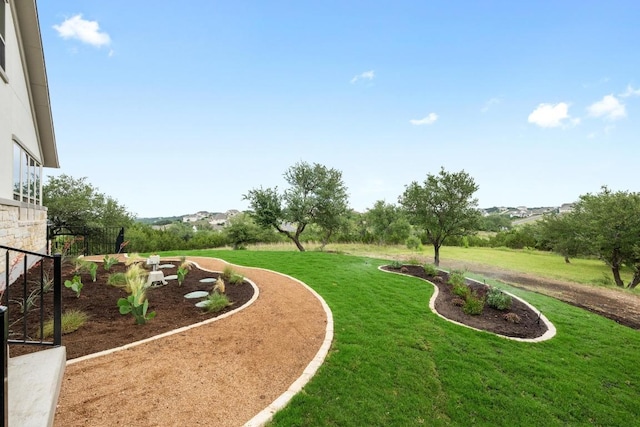 view of grassy yard
