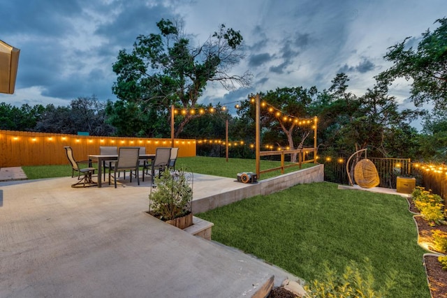 1314 Overture Pl, Round Rock, TX 78681 - view of grassy yard with a patio and outdoor dining area