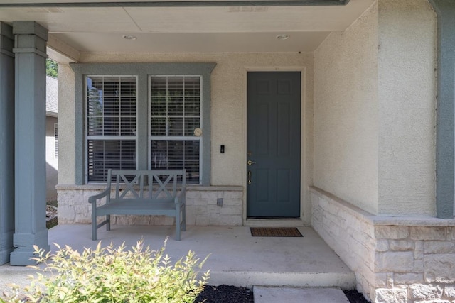 113 Warbler Way, Georgetown, TX 78633 - entrance to property with stone siding and stucco siding