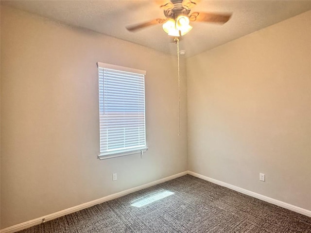 137 Rustic Glen Dr, San Marcos, TX 78666 - carpeted empty room featuring ceiling fan, baseboards, and healthy amount of natural light