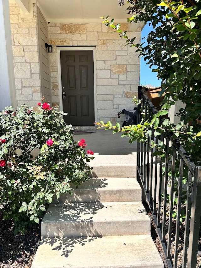 137 Rustic Glen Dr, San Marcos, TX 78666 - property entrance with stone siding