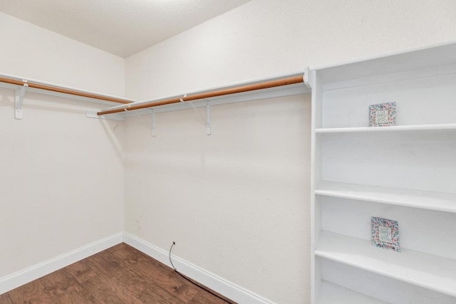127 Edison Dr, Hutto, TX 78634 - walk in closet featuring dark wood-style floors