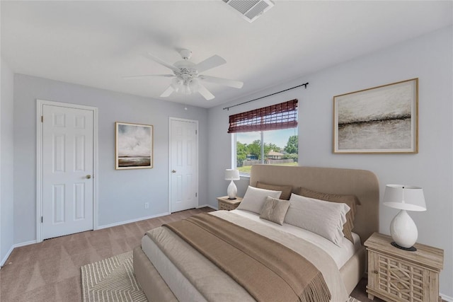 127 Edison Dr, Hutto, TX 78634 - bedroom with baseboards, a ceiling fan, and carpet flooring