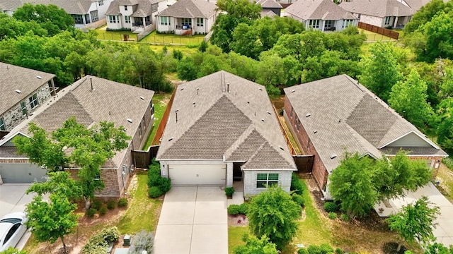 aerial view of residential area