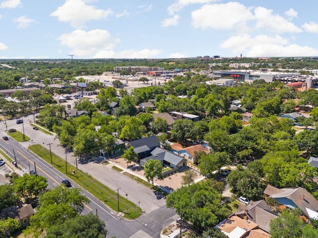 bird's eye view of a tree filled landscape