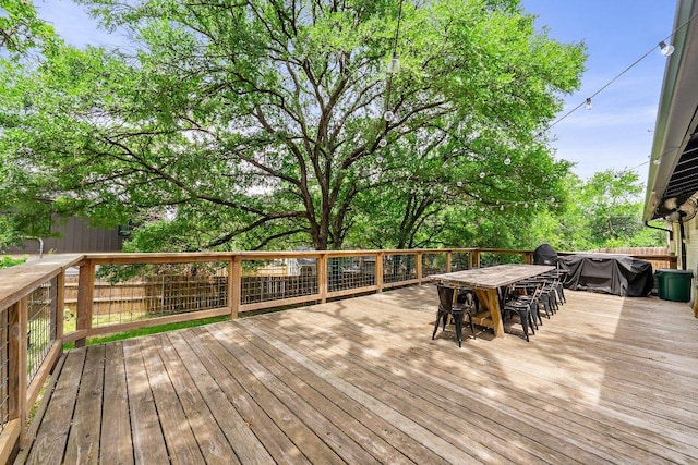 1302 Astor Pl, Austin, TX 78721 - wooden terrace featuring outdoor dining space and area for grilling