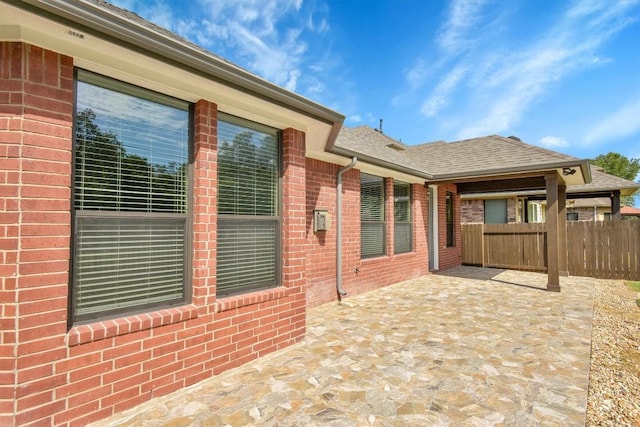 view of patio with fence
