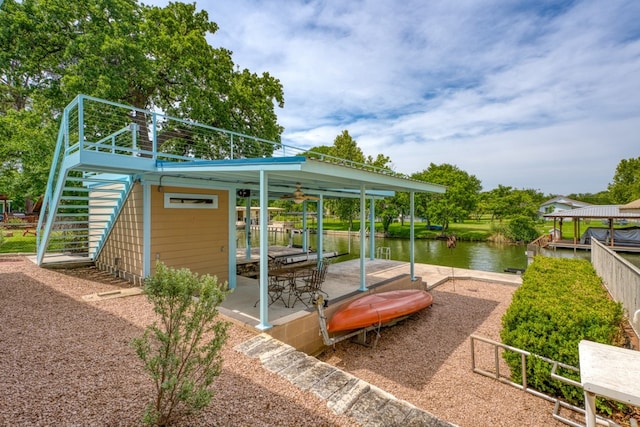 521 E Briarway Dr, Granite Shoals, TX 78654 - view of patio / terrace featuring a water view