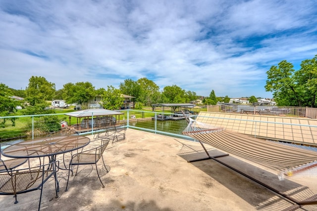 521 E Briarway Dr, Granite Shoals, TX 78654 - view of patio with a boat dock