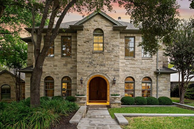 5902 Saratoga Cv, Austin, TX 78746 - french country style house featuring stone siding