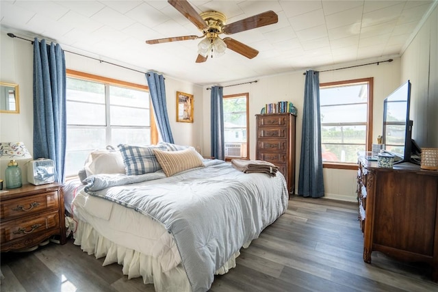 1705 Old Thorndale Rd, Taylor, TX 76574 - bedroom featuring wood finished floors and ceiling fan