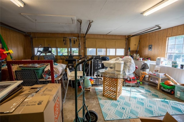 1705 Old Thorndale Rd, Taylor, TX 76574 - garage featuring wood walls