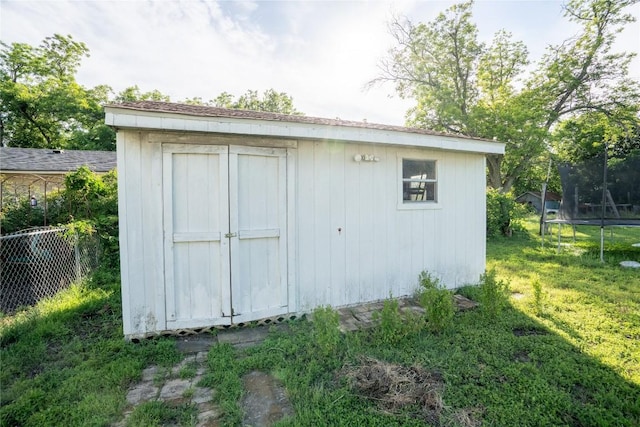 1705 Old Thorndale Rd, Taylor, TX 76574 - view of shed featuring a trampoline