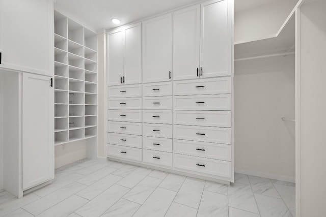 1100 Whipple Tree Trl, Georgetown, TX 78626 - walk in closet featuring light marble finish flooring
