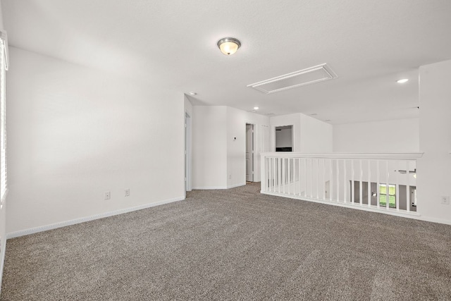 1100 Whipple Tree Trl, Georgetown, TX 78626 - spare room with attic access, carpet, recessed lighting, and baseboards