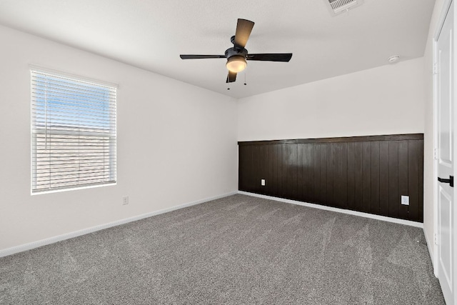 1100 Whipple Tree Trl, Georgetown, TX 78626 - carpeted spare room with a ceiling fan, a smoke detector, and baseboards