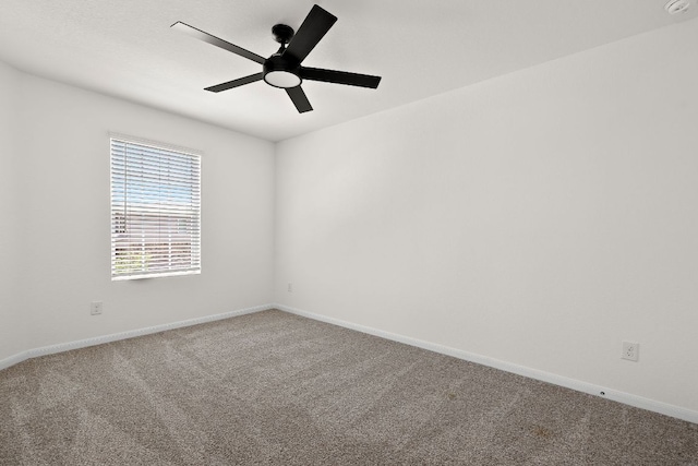 1100 Whipple Tree Trl, Georgetown, TX 78626 - spare room featuring carpet flooring, ceiling fan, and baseboards
