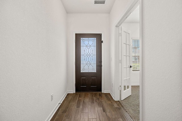 1100 Whipple Tree Trl, Georgetown, TX 78626 - entryway featuring dark wood-style flooring and baseboards