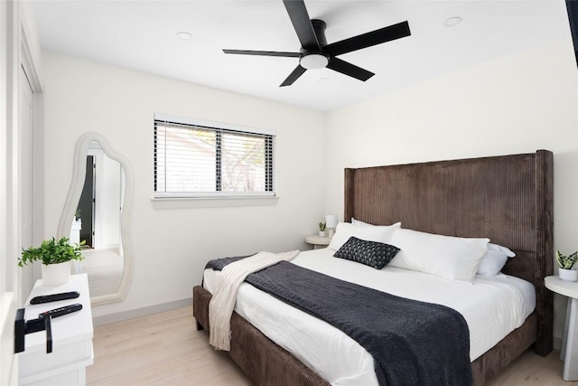2209 Forest Bend Dr, Austin, TX 78704 - bedroom featuring light wood-style floors and ceiling fan
