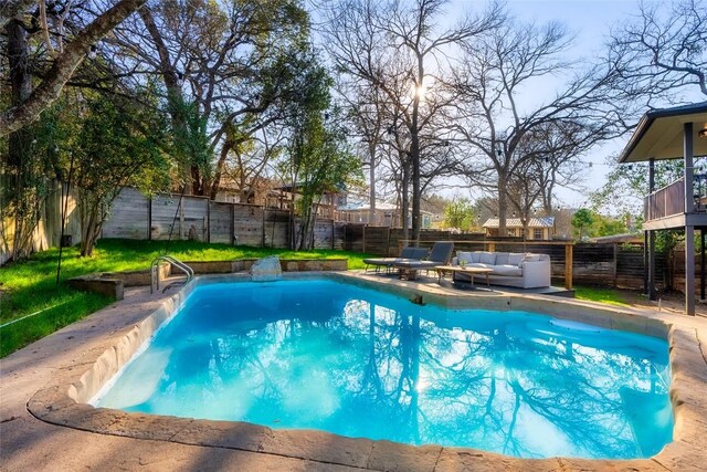 2209 Forest Bend Dr, Austin, TX 78704 - view of pool featuring a fenced backyard and outdoor lounge area