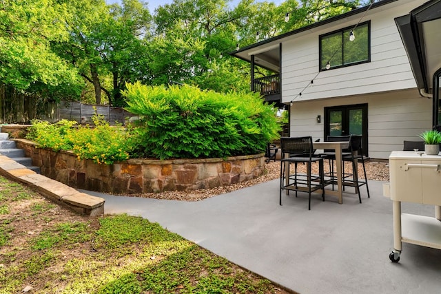 2209 Forest Bend Dr, Austin, TX 78704 - patio / terrace featuring a patio area, outdoor dining space, and french doors