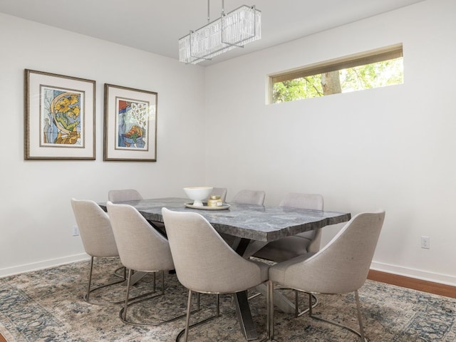 1200 Marcy St, Austin, TX 78704 - dining space with baseboards and wood finished floors