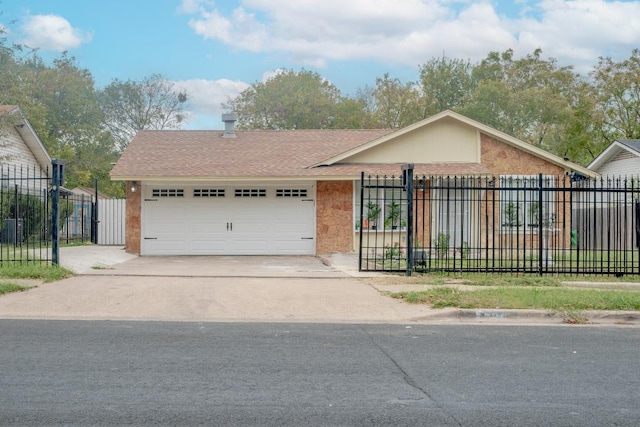 9801 Oriole Dr, Austin, TX 78753 - view of front of property with a garage, driveway, a shingled roof, and stone siding