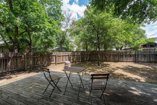 716 W 35th St, Austin, TX 78705 - wooden terrace with a fenced backyard
