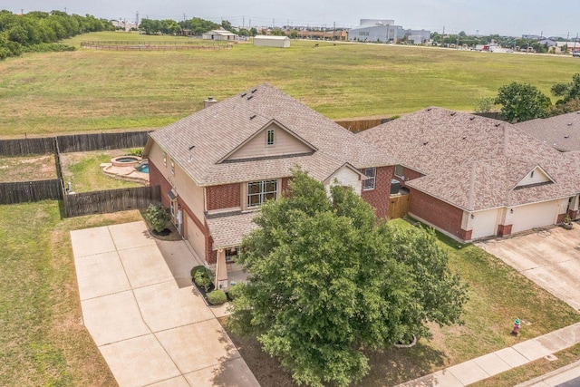 view from above of property