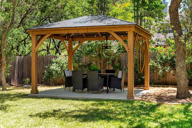 6909 Larue Belle Cv, Austin, TX 78739 - view of patio / terrace featuring a gazebo