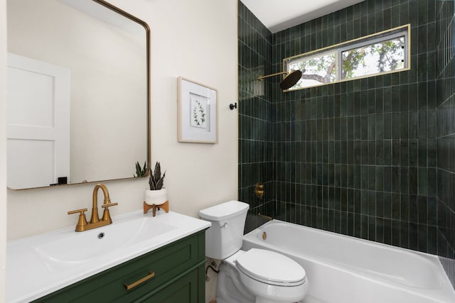 6909 Larue Belle Cv, Austin, TX 78739 - full bathroom featuring toilet, bathing tub / shower combination, and vanity