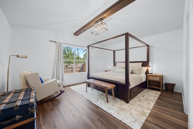 bedroom featuring wood finished floors